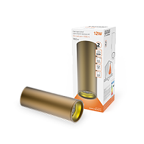 Светильник светодиодный Gauss накладной HD002 12Вт кофе золото 3000K 79x200мм, 900lm