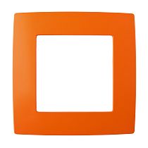 Рамка для выключателей и розеток одинарная ЭРА 12 12-5001-22 пластик оранжевый