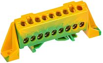 TEKFOR Шина PE "земля" в комбинированном DIN-изоляторе "Стойка" 6х9-9-ЖЗ IEK