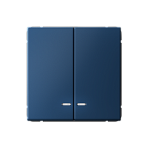 ArtGallery Аквамарин Выключатель двухклавишный, с подсветкой, сх5а, 10АХ, механизм Systeme Electric (Schneider Electric)