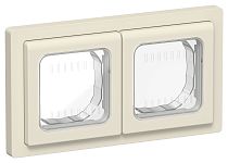 FLITE Рамка 2-местная IP55 Рпро-2-55-ФлСл сливочный IEK