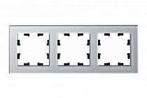 AtlasDesign Nature Стекло Алюминий Рамка 3-постовая  (Schneider Electric) Systeme Electric (Schneider Electric)