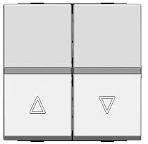 ABB Zenit Серебряный Выключатель жалюзийный с фиксацией (2 мод) | N2244.1 PL ABB Zenit Серебряный Выключатель жалюзийный с фиксацией (2 мод) | N2244.1 PL