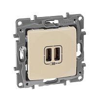 ETIKA Розетка USB A+A 15Вт слоновая кость