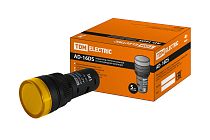 Лампа AD-16DS(LED)матрица d16мм желтый 230В АС  TDM