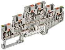 Колодка клеммная CP-ML-PEN трехуровневая с заземлением на нижнем уровне 2,5мм2 серая  IEK