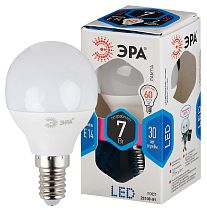 Лампа светодиодная ЭРА STD LED P45-7W-840-E14 нейтральный белый свет