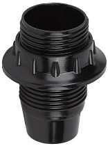 Патрон ЭРА Е14 с кольцом, бакелит, черный