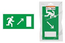 Знак "Направление к эвакуационному выходу направо вверх" 350х124мм для ССА инд. упаковка  TDM Знак "Направление к эвакуационному выходу направо вверх" 350х124мм для ССА инд. упаковка  TDM