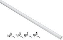 Профиль алюминиевый для светодиодной ленты 1606 гибкий накладной прямоугольный 2м с комплектом аксессуаров (опал) IEK