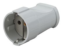 Розетка кабельная ЭРА с заземлением прямой ввод 16A, Белый, ABS-пластик, Rx2-W