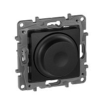 ETIKA Светорегулятор поворотно-нажимной LED 300Вт без нейтрали антрацит