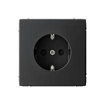 ArtGallery Карбон Розетка с заземлением со шторками, 16А, механизм Systeme Electric (Schneider Electric)