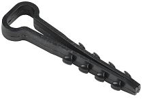 Дюбель хомут 5х8мм нейлон черный  IEK