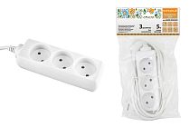 Удлинитель народный  УН3  3 гнезда, 5метров, б/з, ШВВП 2х0,75 мм2  6А/250В TDM