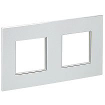 SKANDY Рамка 2-местная SK-F32S металл серебряный IEK