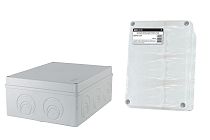 Коробка распаячная ОП 240х195х90мм, крышка, IP44, кабельные ввода d28-3 шт., d37-2 шт., TDM Коробка распаячная ОП 240х195х90мм, крышка, IP44, кабельные ввода d28-3 шт., d37-2 шт., TDM