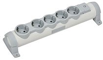 COMFORT Колодка для удлинителя с заземлением с выключателем К05В 5 мест белый IEK