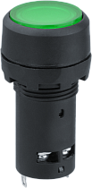 Кнопка Navigator 82 821 NBI-B-09-G зеленая с подсветкой d22мм 230В NO+NC