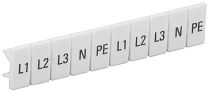 Маркеры для КПИ-2.5кв.мм с символами "L1; L2; L3; N; PE"  IEK