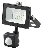 Прожектор светодиодный с ИК-датчиком 20Вт 100-265В 6500К 1800лм IP65 General GTAB-20BT-IP65-6500-IFR