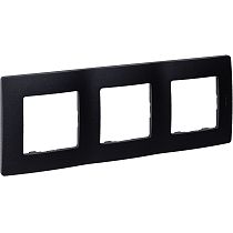 ETIKA Рамка 3-местная антрацит