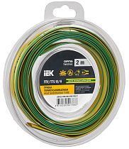 Трубка термоусадочная ТТУ нг-LS 8/4 желто-зеленая (2м/упак)  IEK