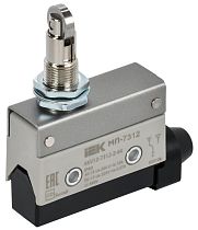 Микропереключатель концевой МП-7312 вертикальный толкатель с нажимным роликом резьбовое крепление IP64 IEK