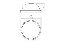 Cветильник ЖКХ ЭРА НБП 03-100-001 Акватермо алюминий/стекло IP54 E27 max 100Вт D240 КРУГ БЕЛЫЙ