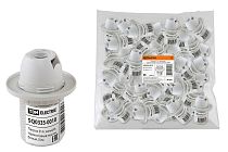 Патрон Е14 с кольцом, термостойкий пластик, белый,  TDM