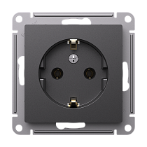 AtlasDesign Базальт Розетка с заземлением, 16А, механизм Systeme Electric (Schneider Electric)