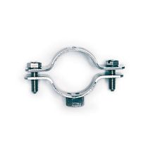 Хомут стальной 1" (30-36 мм) с приварной гайкой М8, оцинкованный DKC