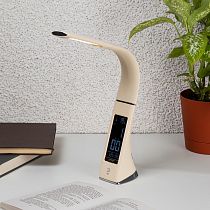 Настольный светильник, светодиодный ЭРА NLED-461-7W-BG  с часами, led, бежевый Настольный светильник, светодиодный ЭРА NLED-461-7W-BG  с часами, led, бежевый