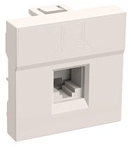 РКИ-20-00-П Розетка информационная RJ-45 UTP категория 5e (на 2 модуля) ПРАЙМЕР белая  IEK