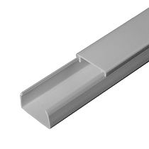 Кабель-канал серый RAL 7035 двойной замок в п/э 25х16 (80м/уп) Промрукав