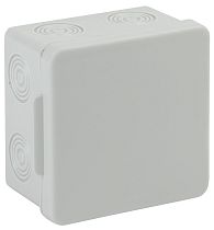 Коробка распаячная открытой установки IP54 КОР ЭРА (белый) 80х80х50мм, 7 вводов