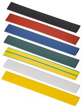 Набор трубок термоусадочных ТТУ нг-LS 8/4мм L=100мм 7 цветов (21шт/упак)  IEK