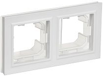 BRITE Рамка 2-местная IP44 РУ-2-БрАБ-44 арктический белый IEK