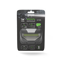 Фонарь налобный Gauss модель GFL306 1W 100lm 3xAAA LED 1/12/60