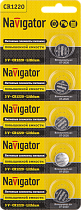 Элемент питания литиевый NBT-CR1220-BP5 (блистер 5шт) Navigator