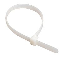 Хомут кабельный 4.8х250 нейлон белый  IEK