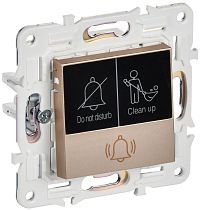 SKANDY Кнопка звонка с индикацией для отелей 10А SK-V17Sa песочный IEK SKANDY Кнопка звонка с индикацией для отелей 10А SK-V17Sa песочный IEK