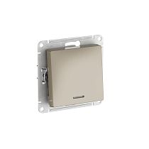 AtlasDesign Шампань Переключатель 1-кл. с подсветкой, сх.6а, 10АХ, мех., быстрозажим. клемм