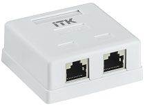 ITK Настенная инф. розетка RJ45 кат. 5E FTP 2-порт IEK ITK Настенная инф. розетка RJ45 кат. 5E FTP 2-порт IEK