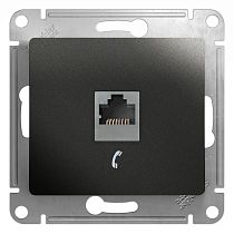 Glossa Антрацит Розетка телефонная RJ11 Systeme Electric (Schneider Electric)