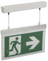 Светильник аварийно-эвакуационный светодиодный ССА-3002 двухсторонний 3вт 3ч постоянный накладной/подвесной IP20  IEK Светильник аварийно-эвакуационный светодиодный ССА-3002 двухсторонний 3вт 3ч постоянный накладной/подвесной IP20  IEK