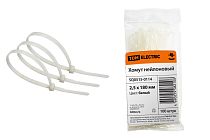 Хомут 2,5х180мм нейлон (белый) (100шт)  TDM