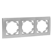 Валенсия Рамка 3-местная сталь  EKF