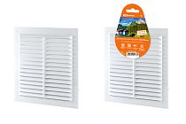 Решетка неразъемная с москитной сеткой, бел. 150х150  TDM