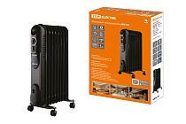 Масляный обогреватель МО-9К, чёрный, 2000 Вт, 9 сек, рег. мощ. (800/1200/2000 Вт), термостат,  TDM